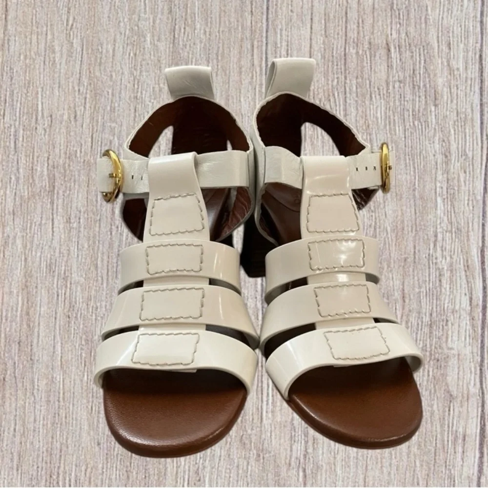Women’s Natural Millye Block Heels Sandals by Sea By Chloe Size EU 38 / US 7.5. - Picture 2 of 11